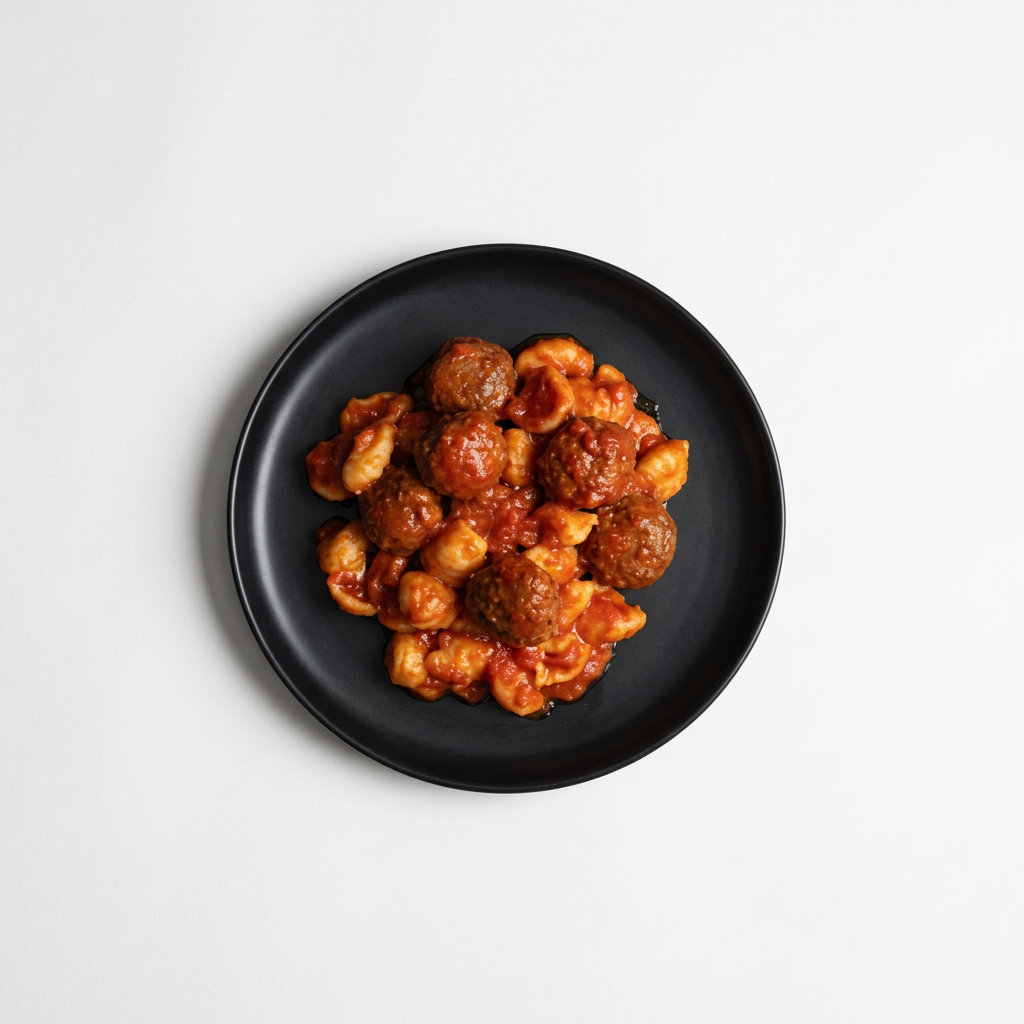 Buy our Pork Meatballs with Pasta Ready to Eat Meal (MRE). A delicious, long-lasting survival food perfect for camping, hunting, and emergency prepping.