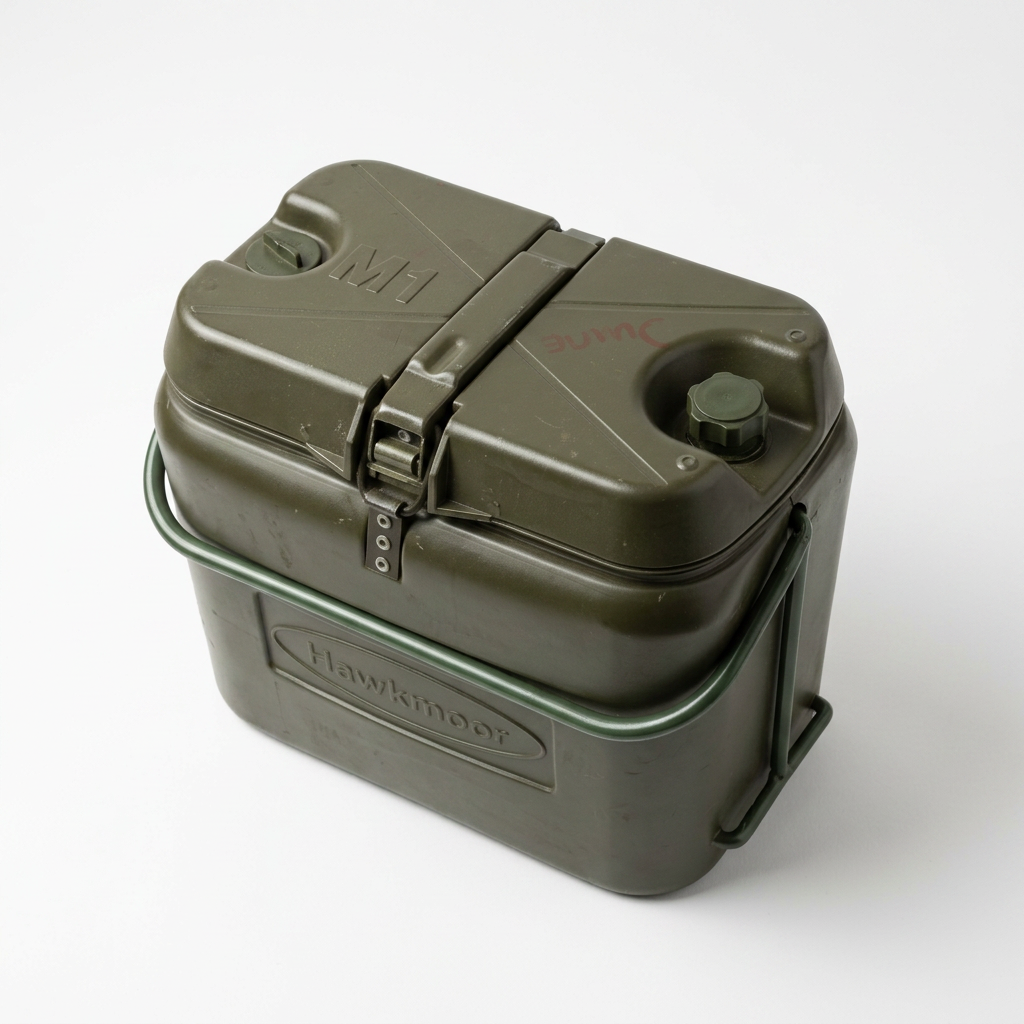 Genuine British Army 18L Norwegian Food Container. Durable military surplus storage ideal for camping, bushcraft, prepping, survival and outdoor use.