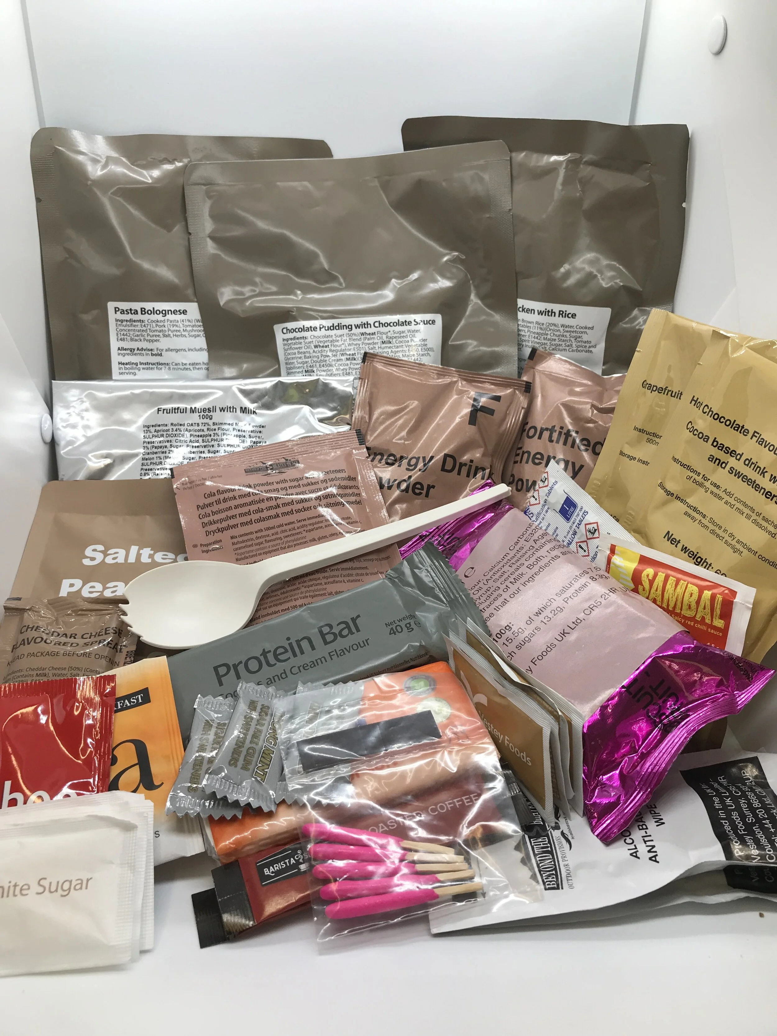 Genuine British Military Ration packs, single bags or bulk buy. — The