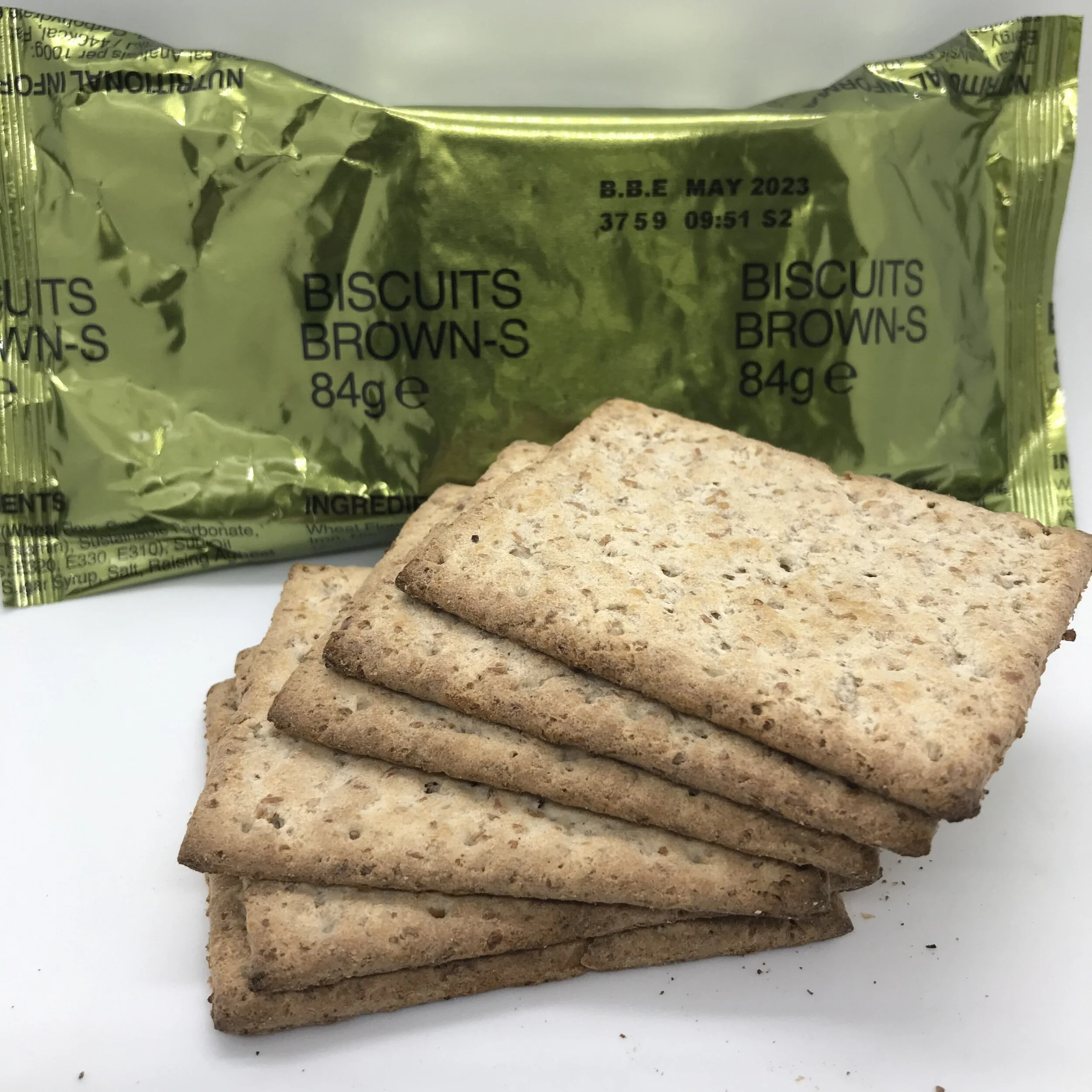 British Military Biscuits Brown — The Bug Out Prepper Shop & Survival Supplies