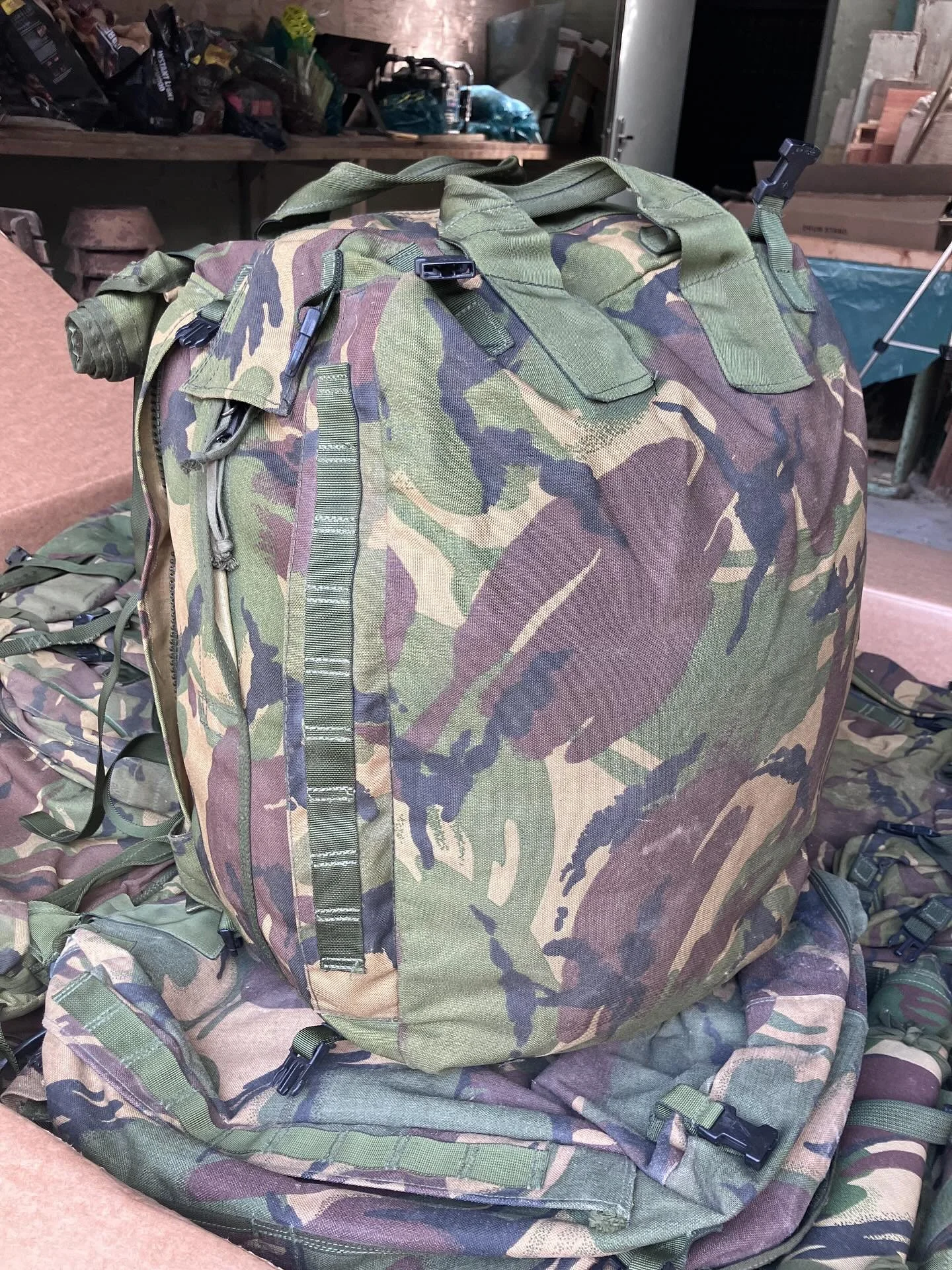 NEW to @thebugoutuk British DPM O/A Bergen. A superb 50ltr Bergen which can incorporate PLCE side pouches. In the shop NOW and available on the website soon. 

#wildcampinguk #wildcamping #bugout #midwales #cambrianmountains #shtf #survival #survival
