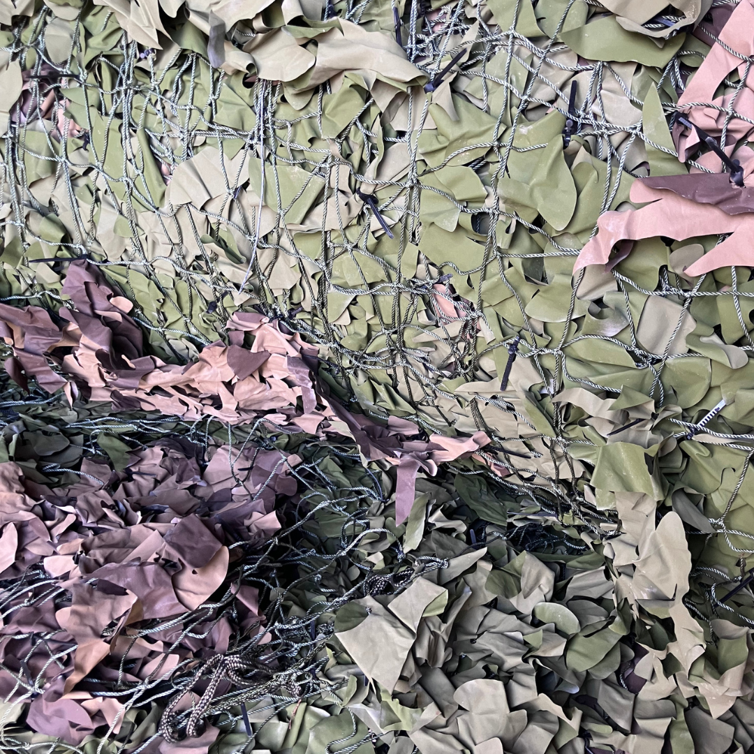 Upgrade your hide with genuine British Army surplus camo netting. Ultra-durable, rot-resistant, and perfect for hunting, airsoft, prepping, and outdoor shelters.