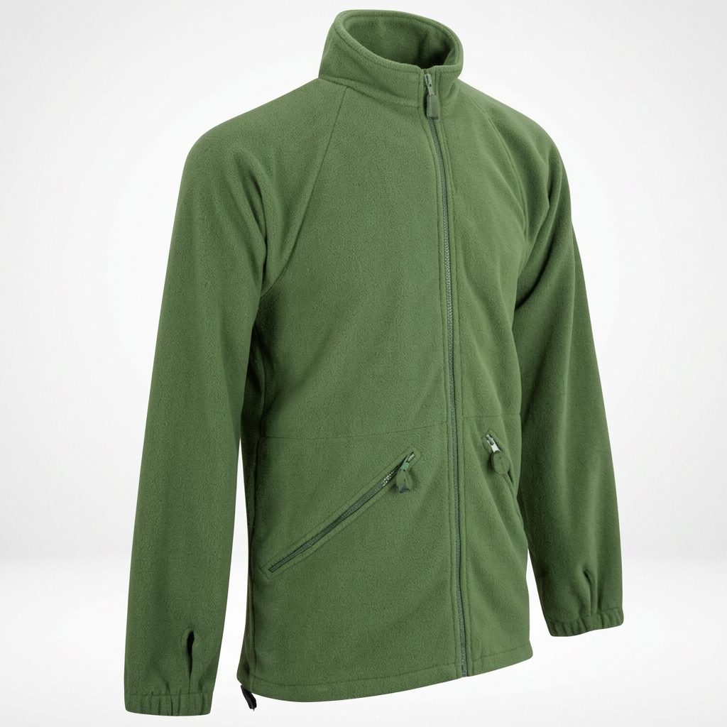 ritish Army Thermal Olive Green Fleece for ultimate outdoor warmth. Features a storm collar and thumb holes. Shop genuine military surplus!