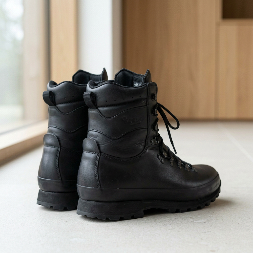 British Military Altberg Brown Leather Combat Boots Black