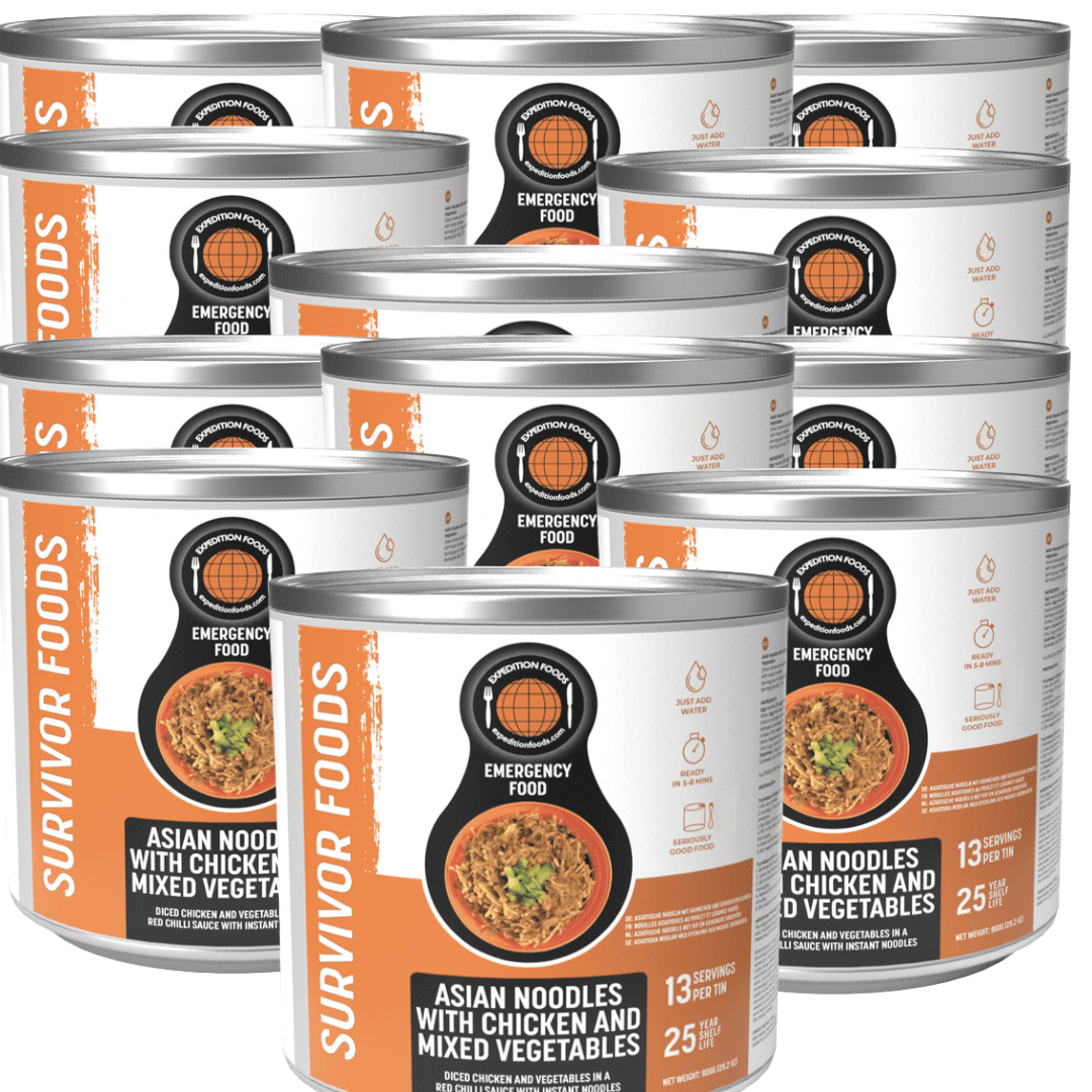 Expedition Survivor food range box of 12 tins