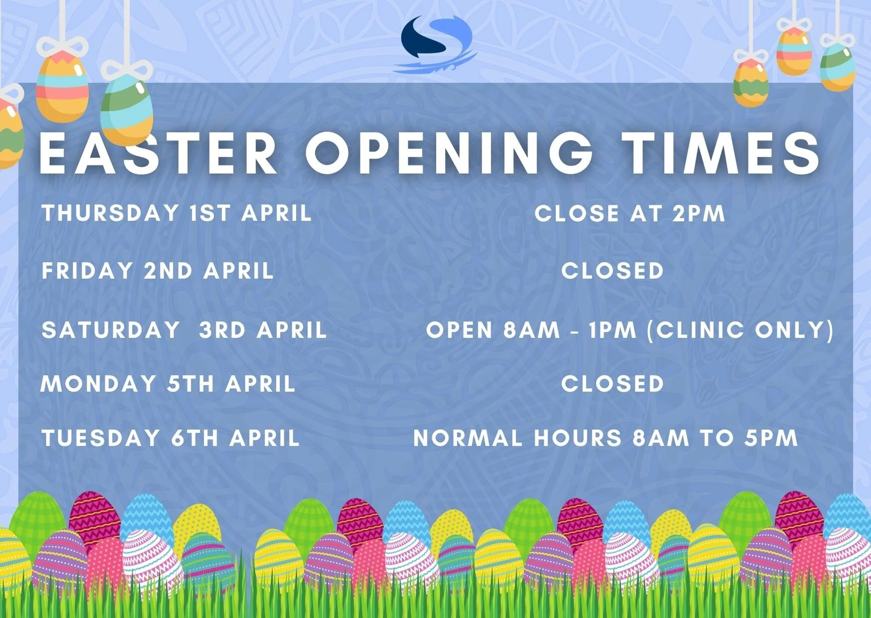 Easter Opening Times 2021