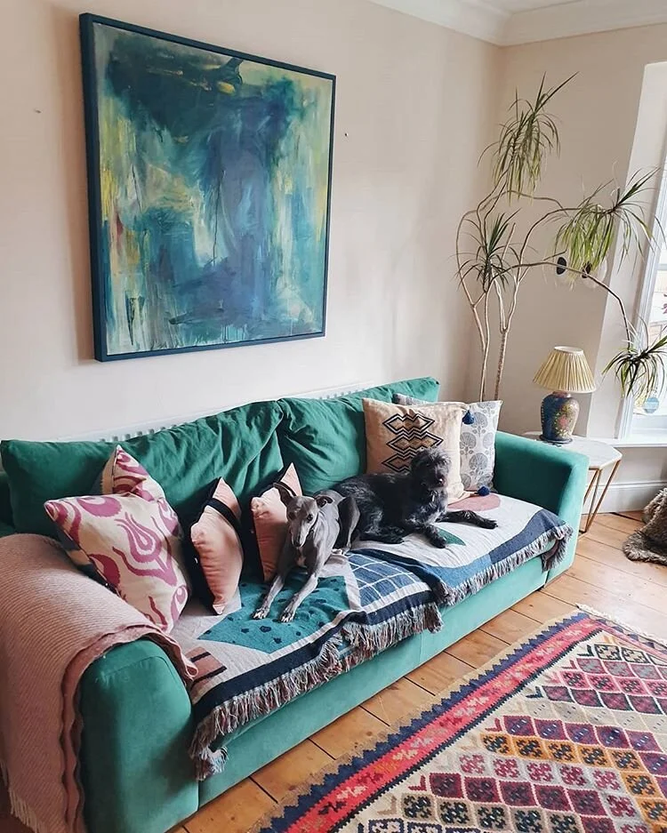 The sofa is from Darlings of Chelsea