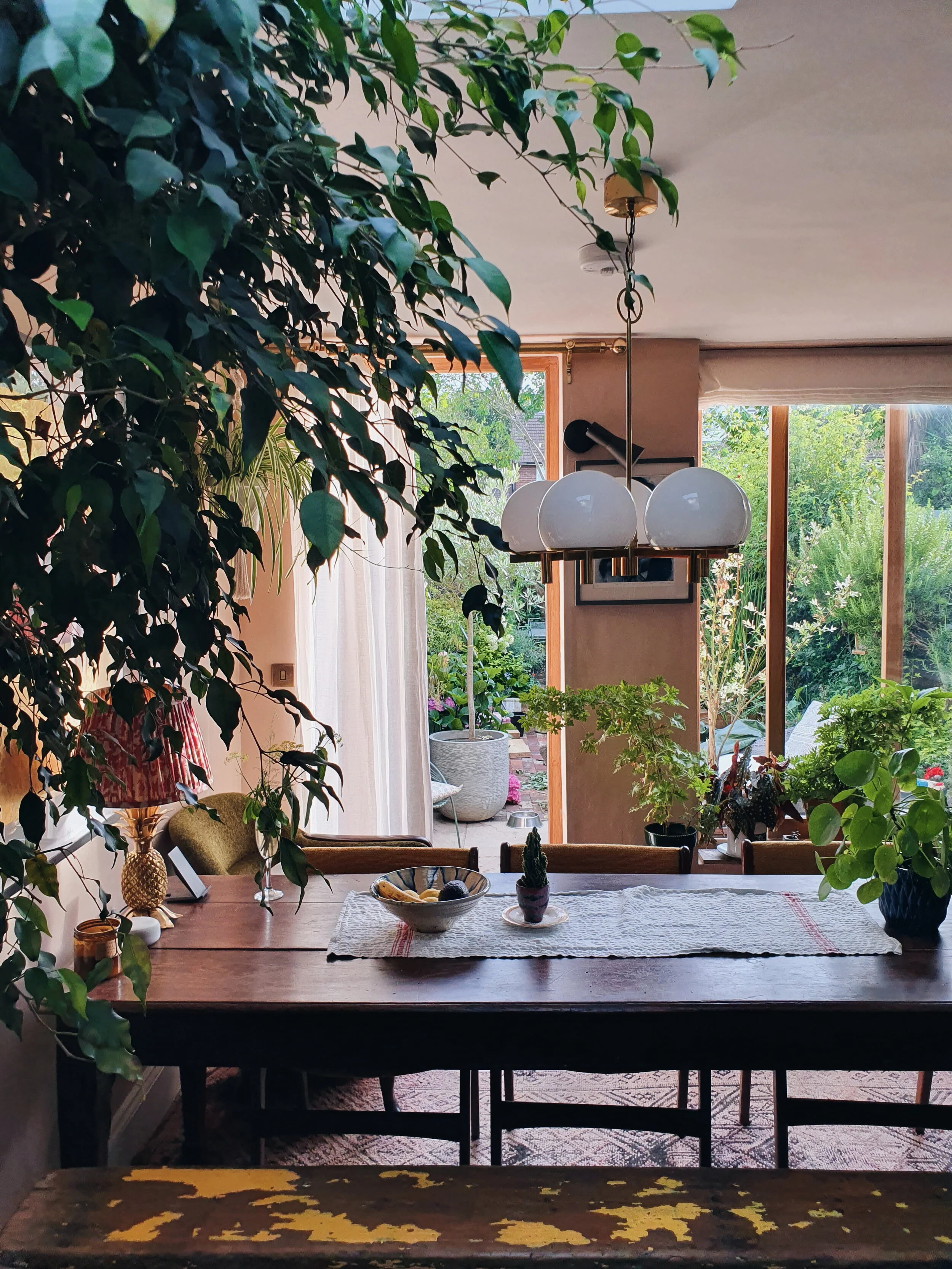 The kitchen table and chairs were bought on eBay