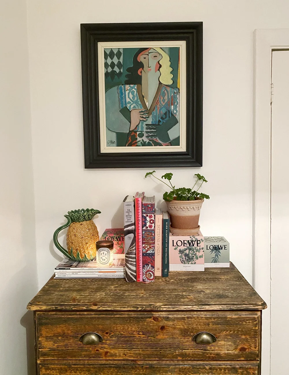 A painting by Poppy Ellis which Sarah bought this year