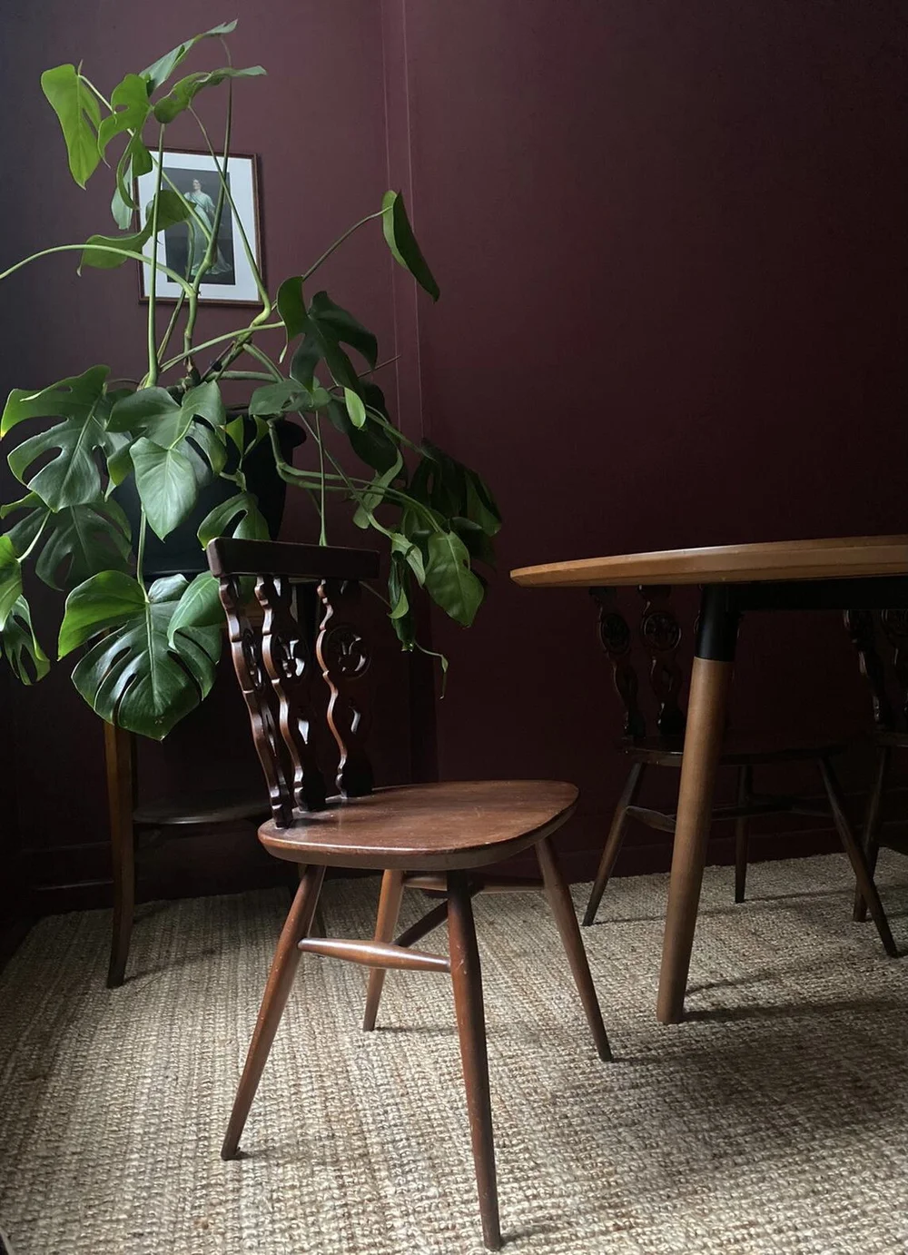 The dining room walls are Preference Red by Farrow &amp; Ball