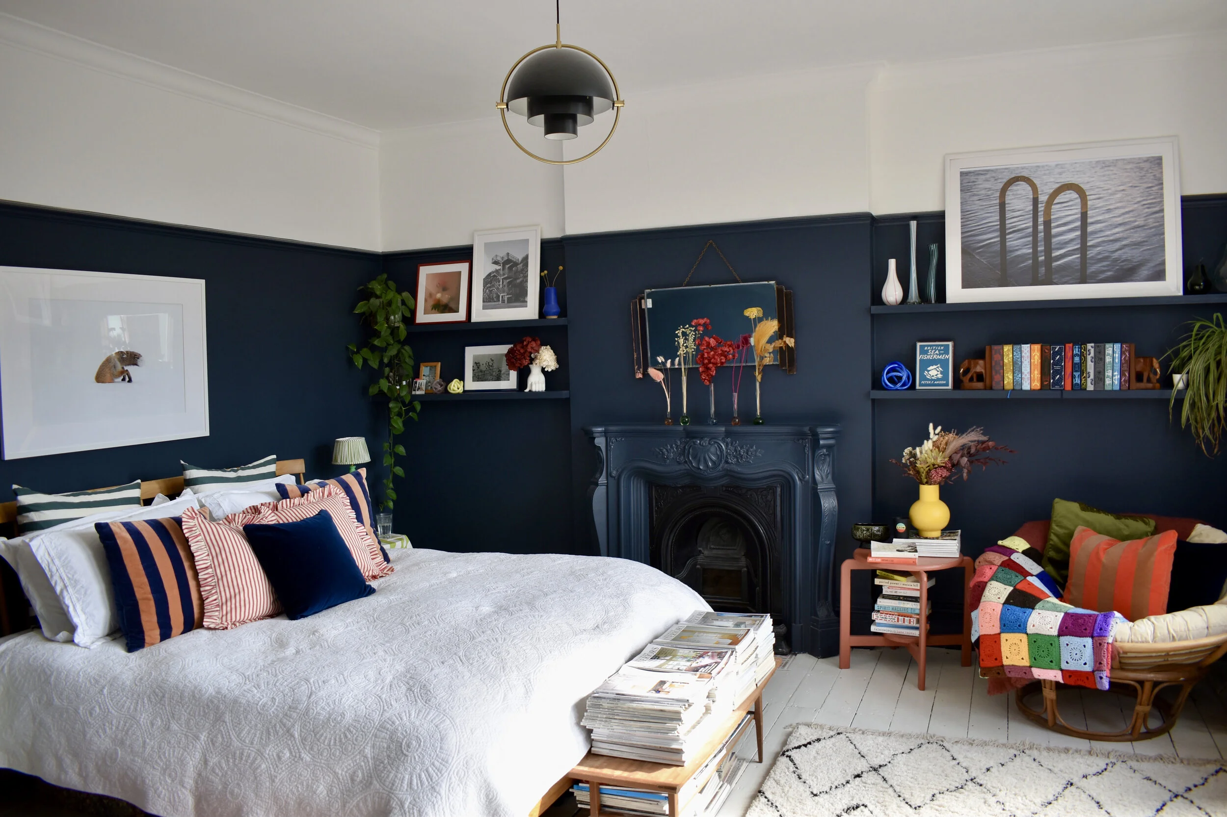 The master bedroom is adorned in Borough Market by Myland