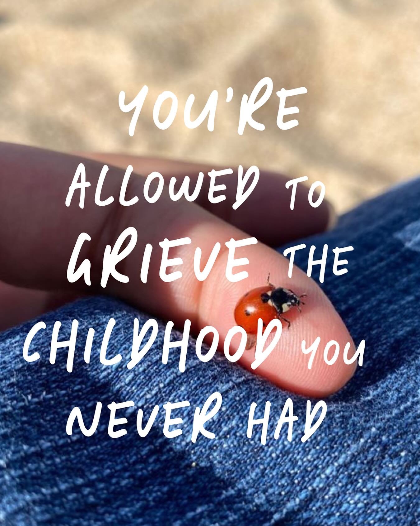 It&rsquo;s okay to feel sad or angry about what you didn&rsquo;t receive.

It&rsquo;s okay to mourn the parent you never had.

It&rsquo;s okay to grieve the things you never experienced 

That grief isn&rsquo;t self-indulgent. And it&rsquo;s not abou