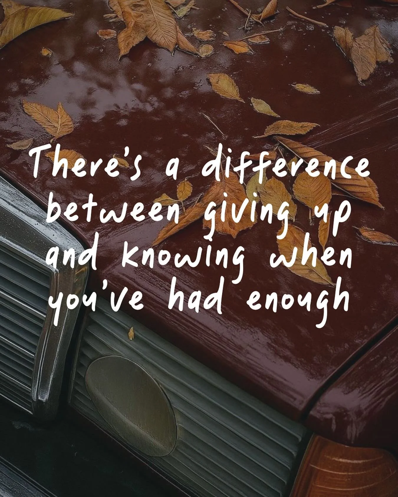 As a therapist, I see so many people struggling with the idea that walking away equals failure. 

But the truth is, recognising when something no longer serves you is an act of *strength*.

Whether it&rsquo;s a toxic relationship, a draining job, or 