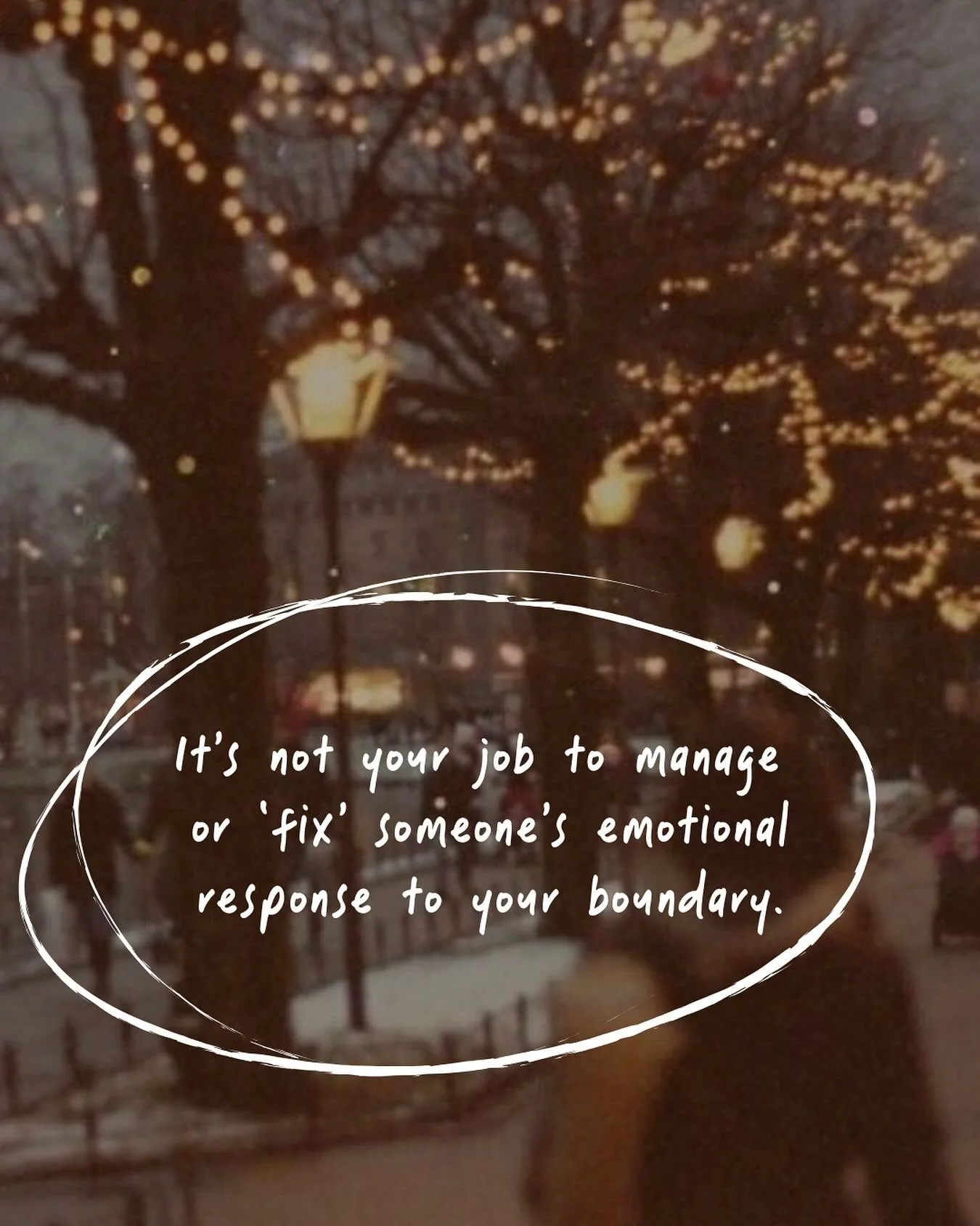 One of the biggest mistakes I see when people set boundaries is taking too much responsibility for how the other person feels.

If you grew up having to keep the peace, other people&rsquo;s emotions can feel urgent. Like something that needs tending 