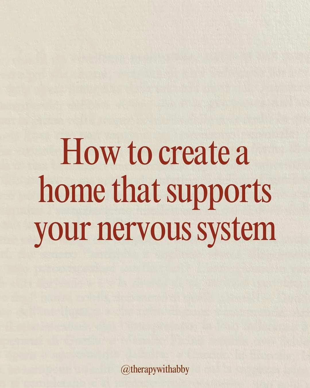 Your home is constantly communicating with your nervous system through light, sound, texture, rhythm, and familiarity.

These small, low-cost shifts aren&rsquo;t about aesthetic perfection (perfectionism is hard on the nervous system, and homes are n