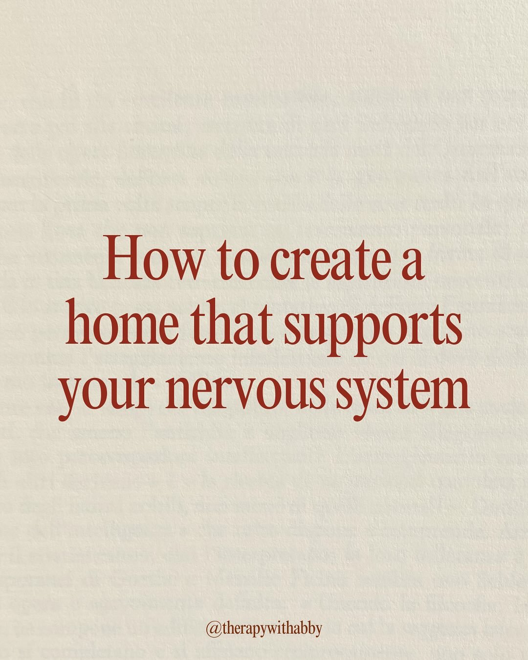 Your home is constantly communicating with your nervous system through light, sound, texture, rhythm, and familiarity.

These small, low-cost shifts aren&rsquo;t about aesthetic perfection (perfectionism is hard on the nervous system, and homes are n