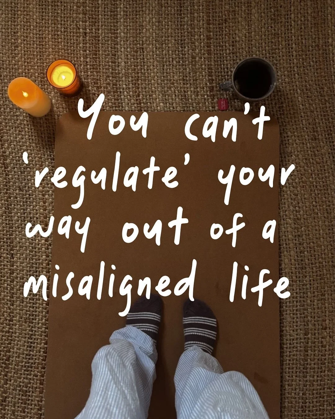 Yes, nervous system tools help you cope (and they&rsquo;re so important). But if you&rsquo;re constantly soothing yourself just to tolerate what isn&rsquo;t right for you, something deeper needs to shift ❤️