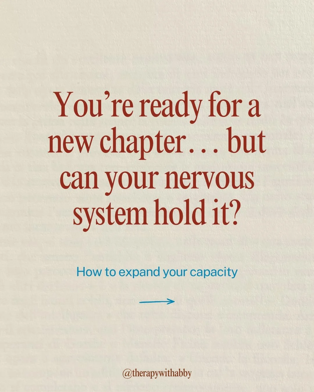 Becoming someone new isn&rsquo;t just a mindset shift.

It asks your nervous system to tolerate things that once felt unsafe.

And what I see so often - in my work and in myself - is that this is where people get stuck.

Not because they don&rsquo;t 