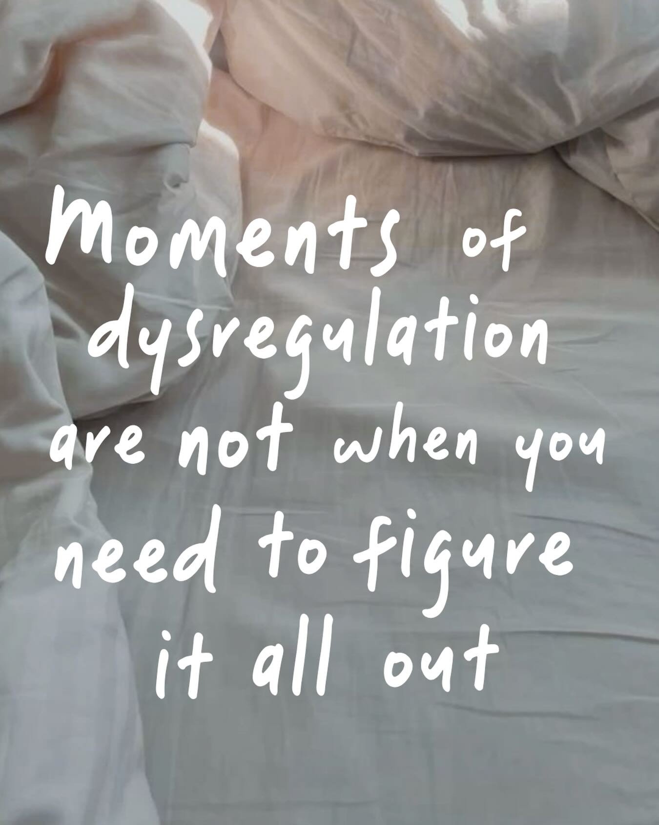 When we&rsquo;re overwhelmed, stressed, or spiralling, the part of the brain responsible for perspective and problem-solving (the prefrontal cortex) goes a little offline.

Which means no matter how hard you try, thinking your way out of it usually d