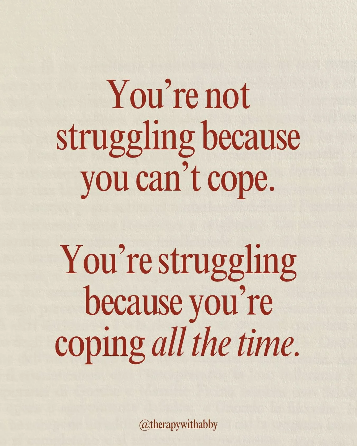 I&rsquo;ve been thinking about something a therapist said to me years ago.

This was before I was a therapist myself. At the time, my life looked&hellip;together. But internally, it didn&rsquo;t feel like that.

I was always slightly braced. Jaw clen