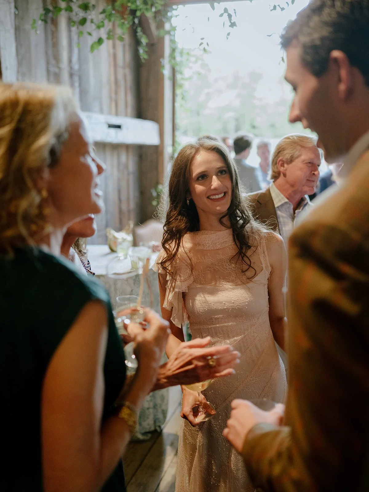 romantic rustic farm wedding welcome party in vermont