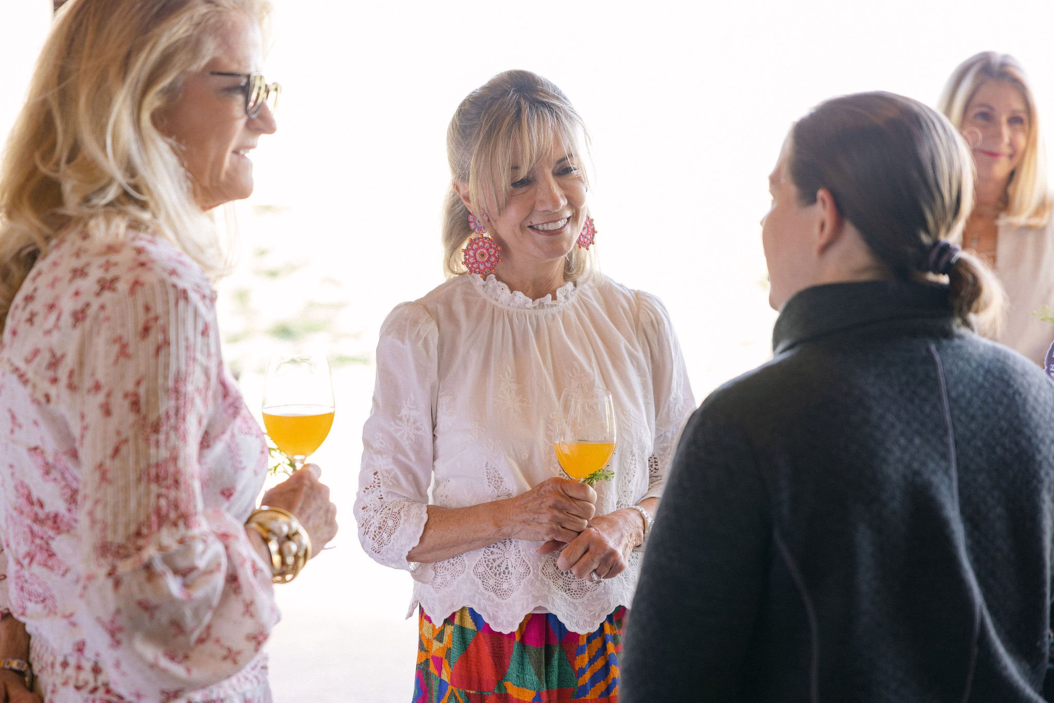 Guests Enjoying Cocktails at Bridal Lunch