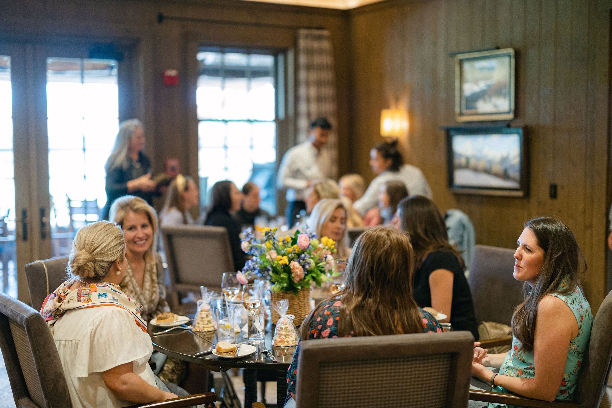 Guests Enjoying Bridal Lunch in Aspen Colorado