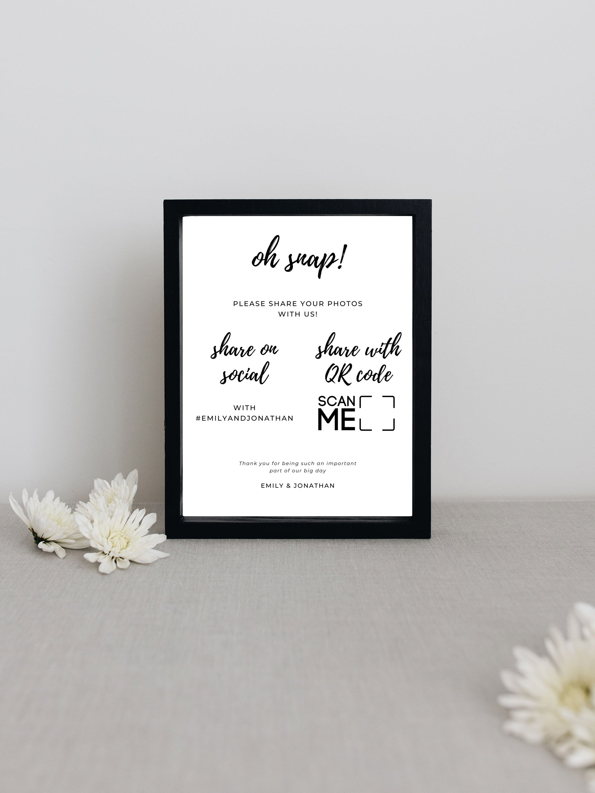Celebration! 'Share Your Photos' QR Code Sign