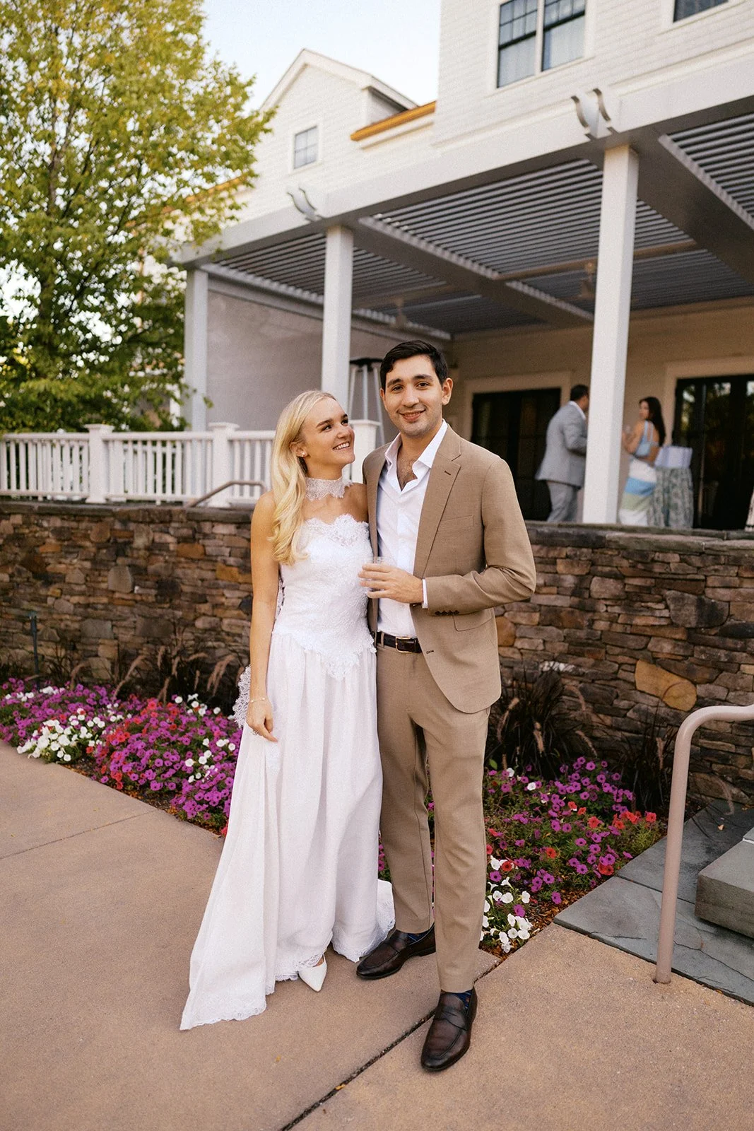 Sentimental Welcome Party with S’mores, Ice Cream &amp; Bride Wearing Her Mom’s Wedding Dress