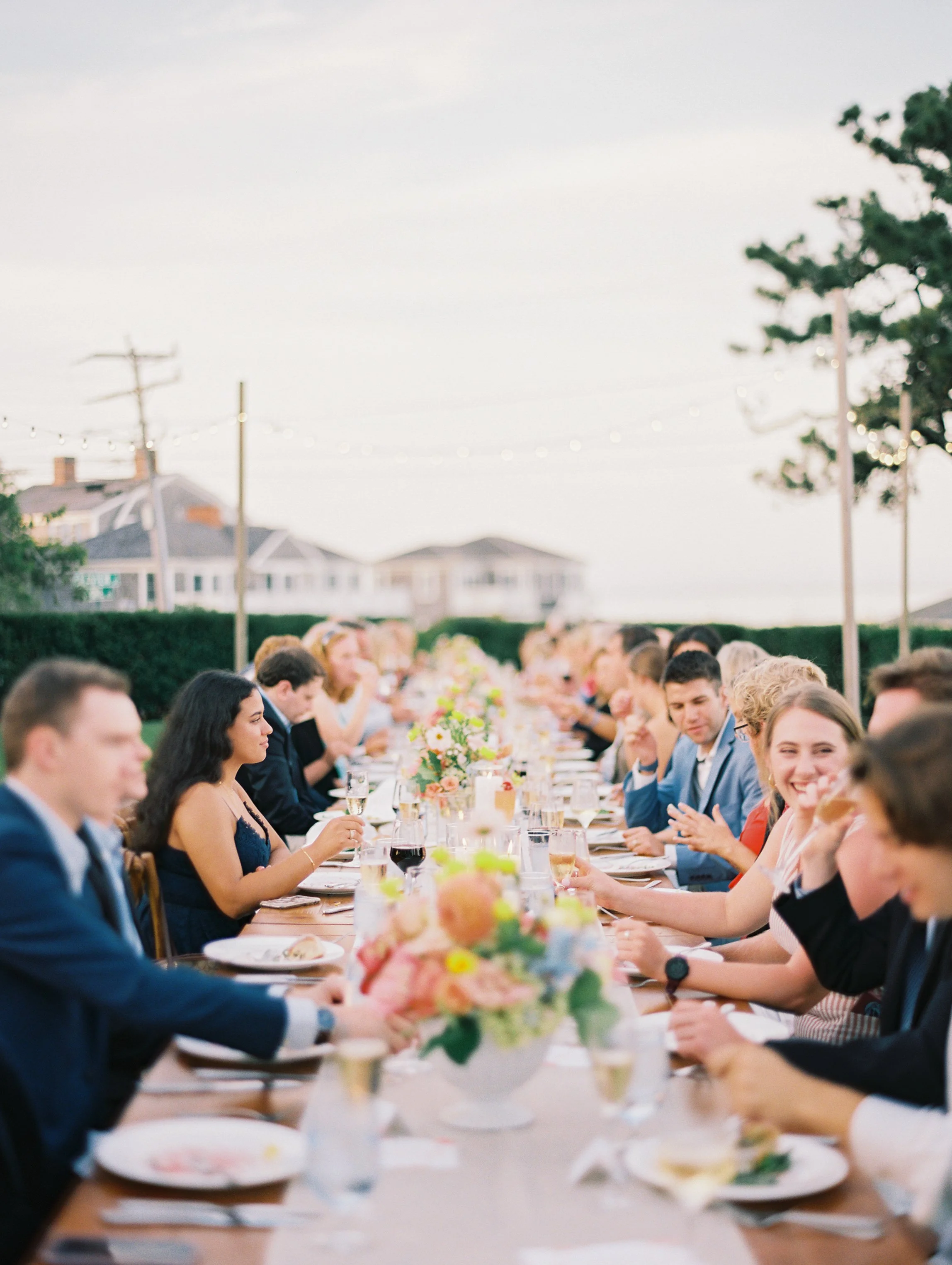 Romantic Alfresco Wedding Rehearsal Dinner in Cape Cod 