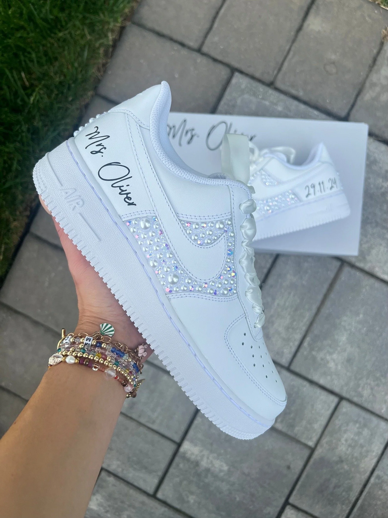 personalized bridal air force 1 sneakers