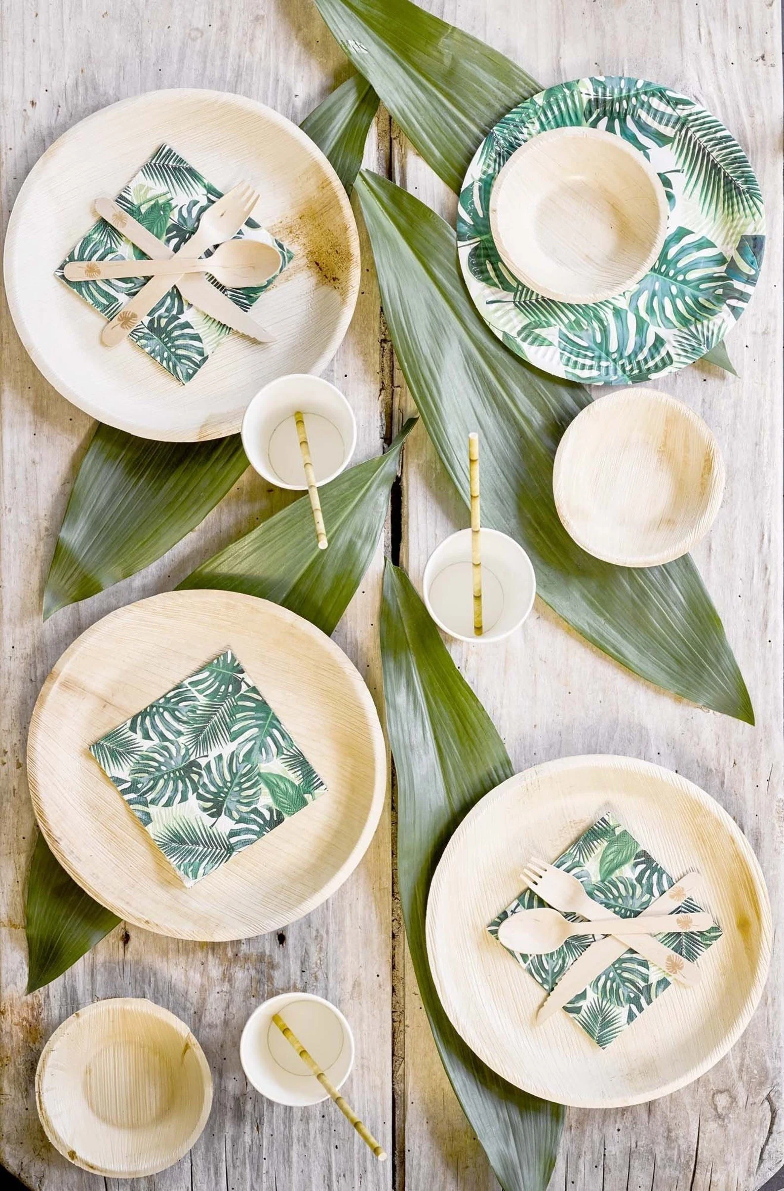 eco friendly palm leaf plates