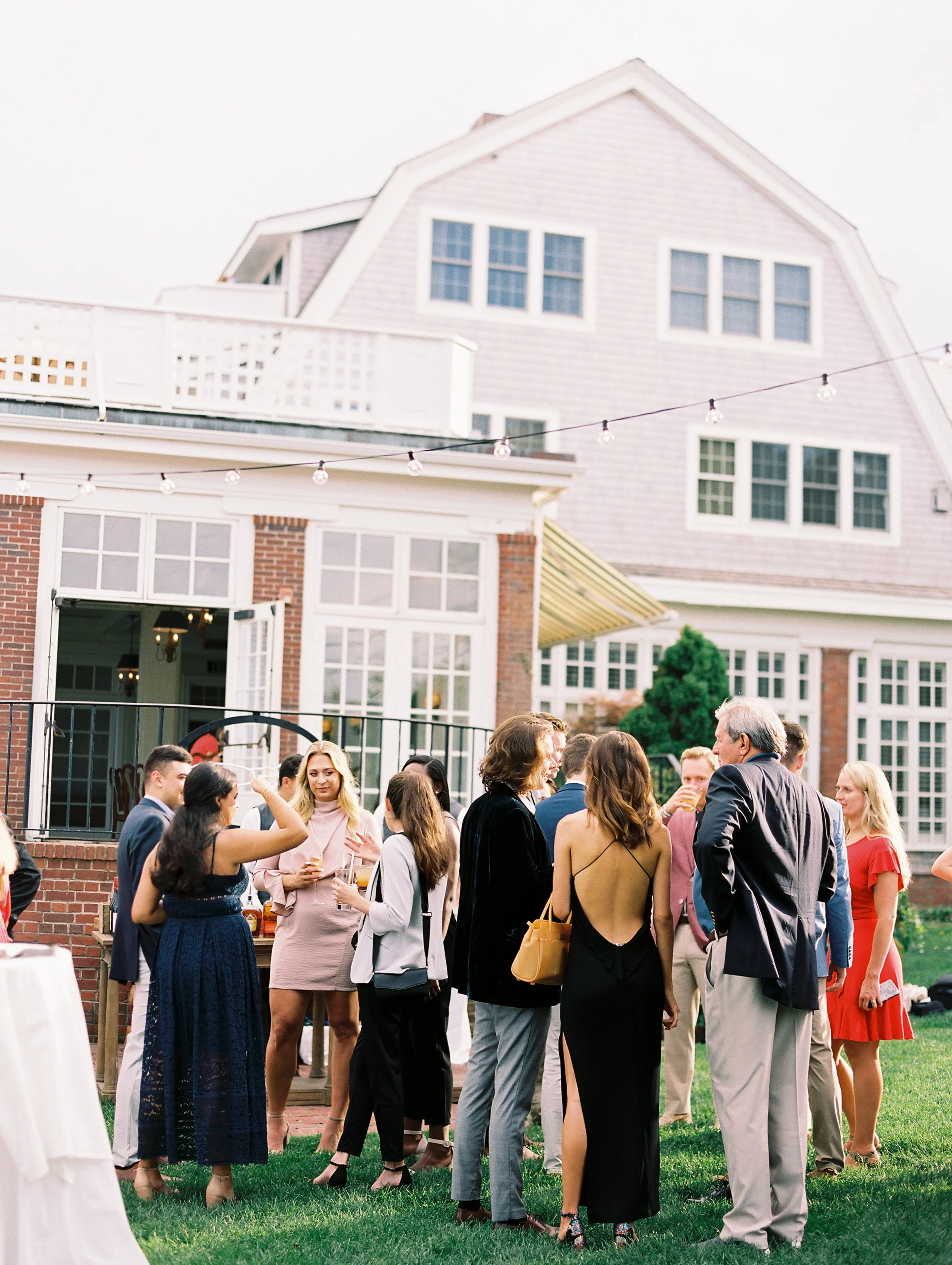 romantic alfresco wedding rehearsal dinner in cape cod