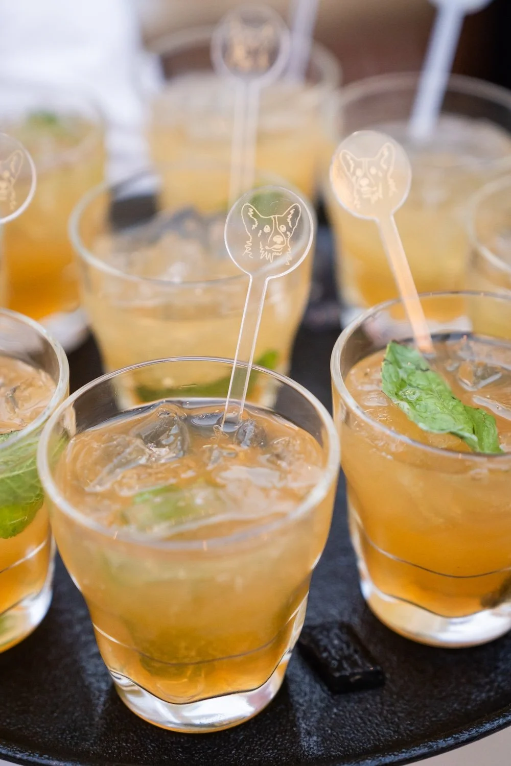 signature cocktails, custom drink stirrers, how to choose rehearsal dinner or wedding welcome party, let's get rehearsed