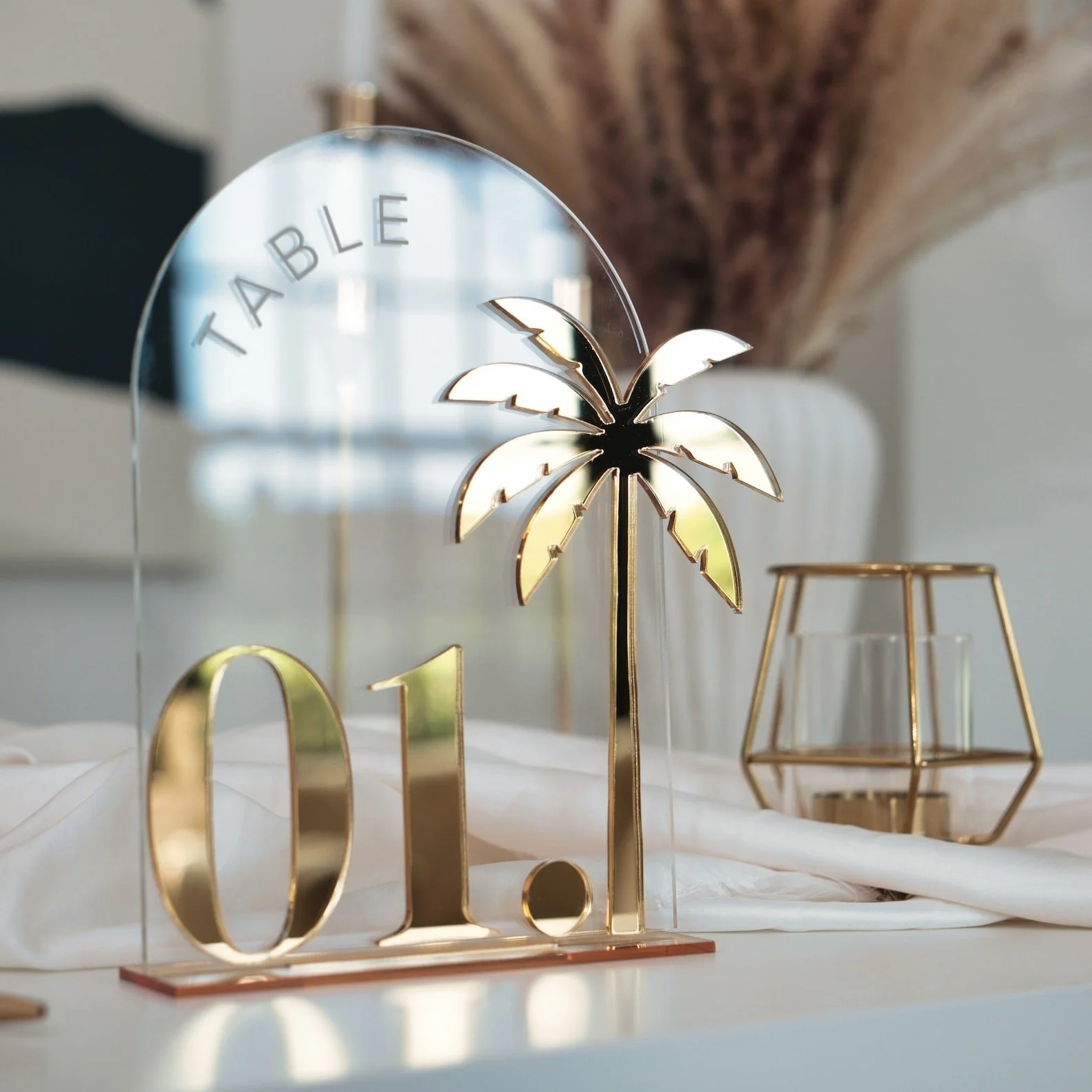 tropical glam table numbers