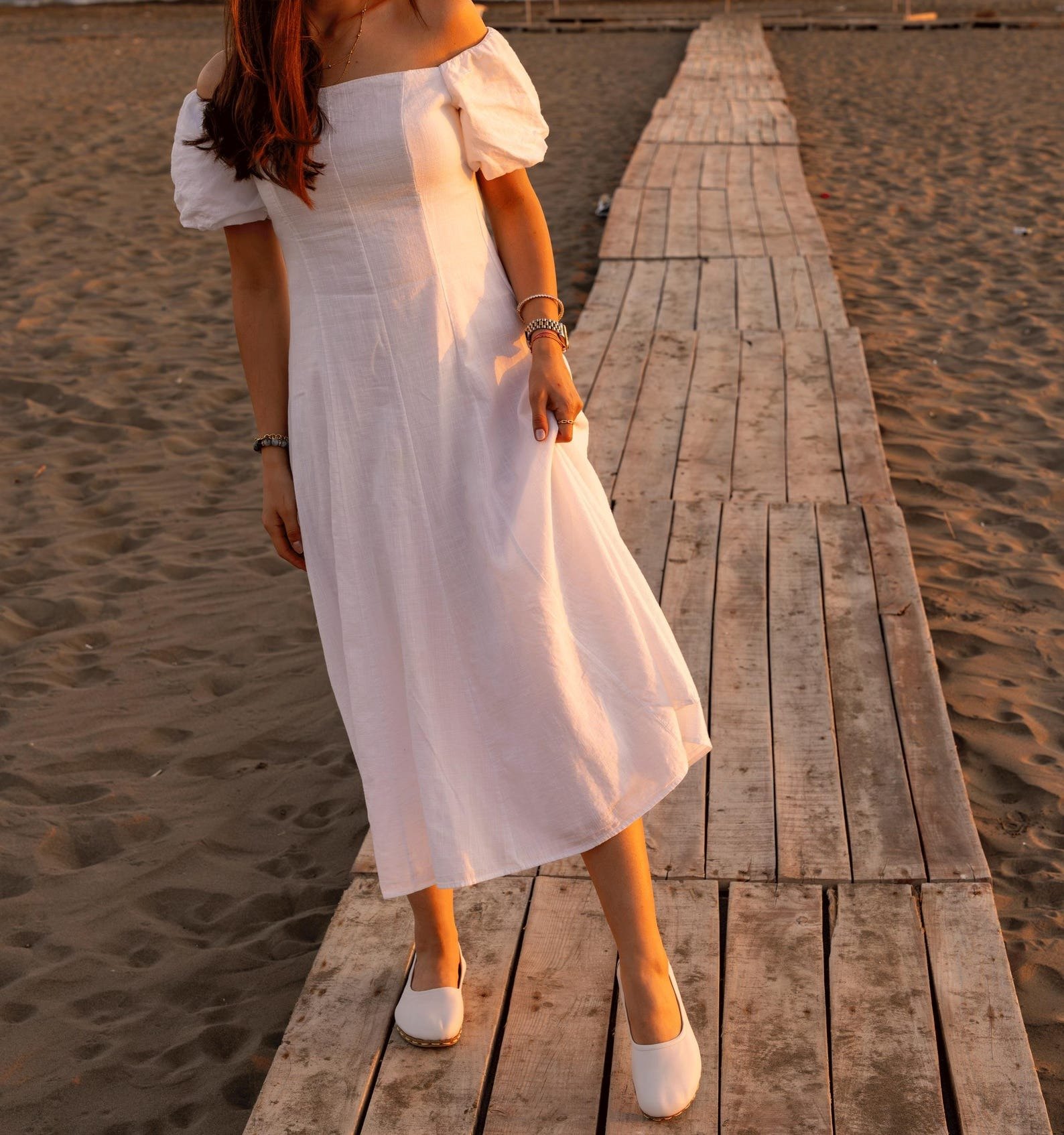white leather flat shoes for bride