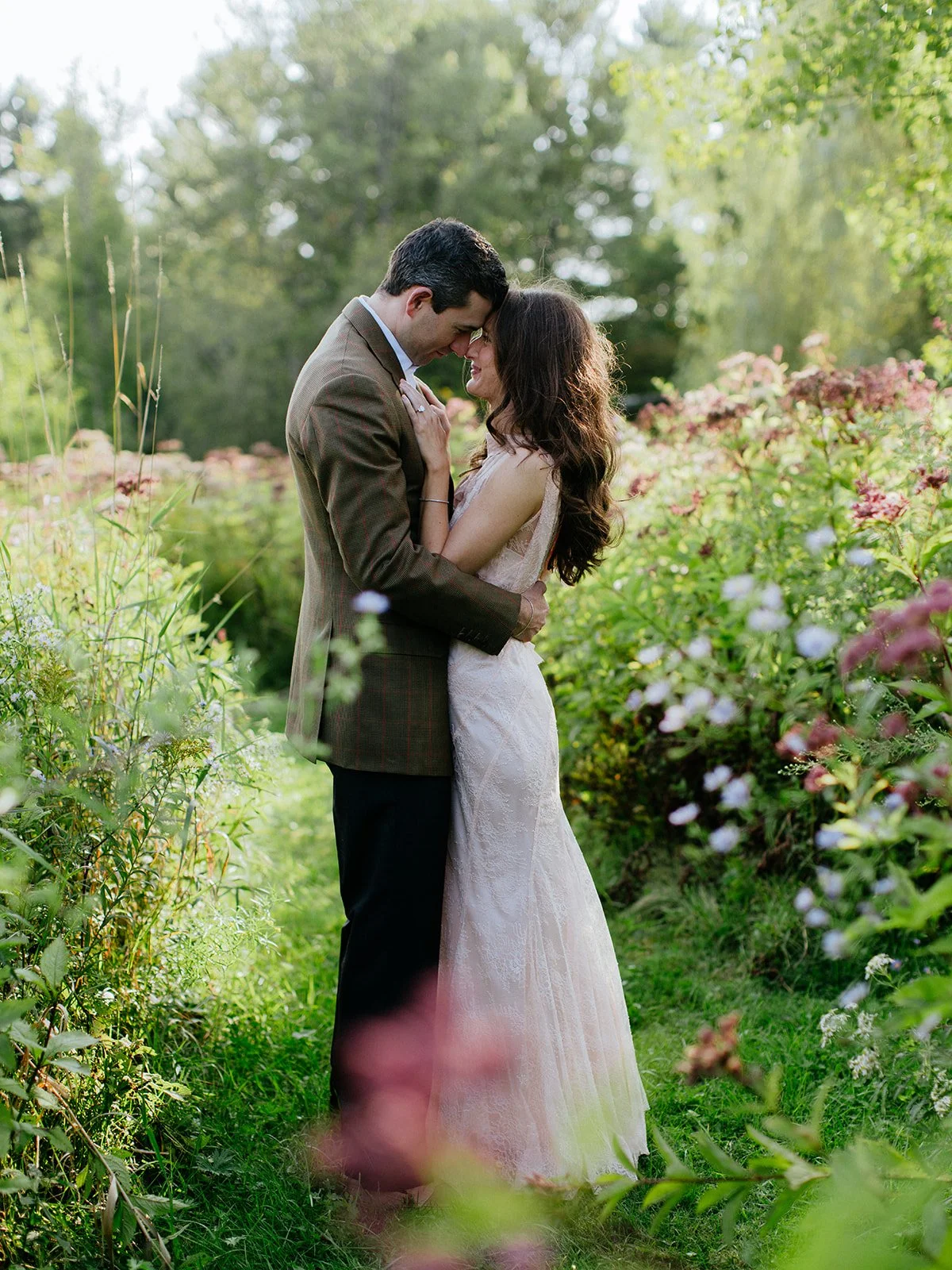 romantic rustic farm wedding welcome party in vermont