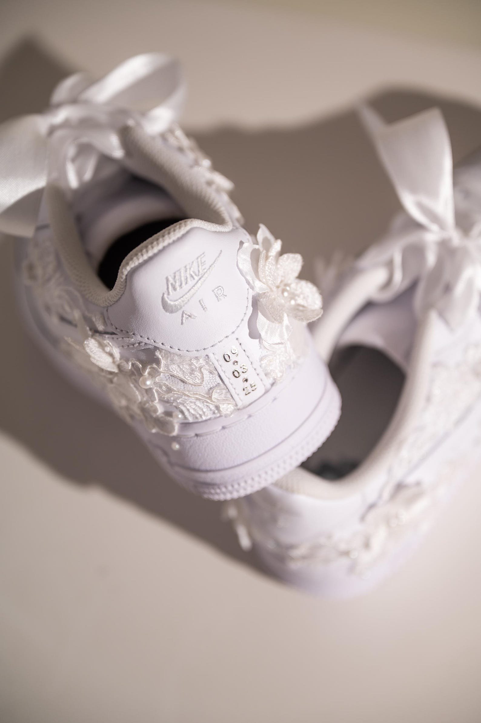 embroidered bridal sneakers air force 1