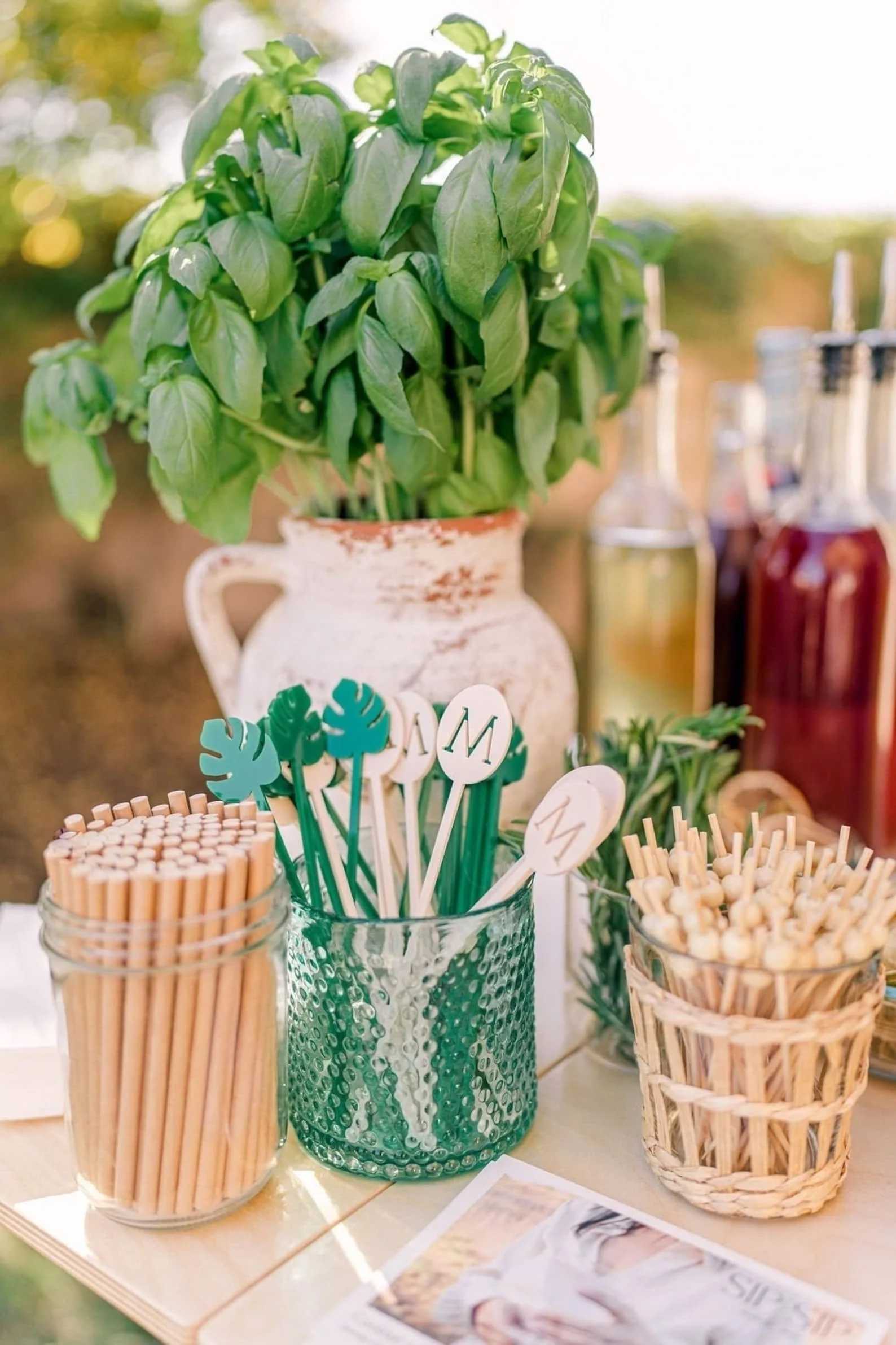tropical drink stirrers
