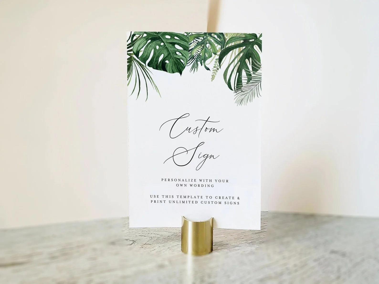 tropical glam custom sign