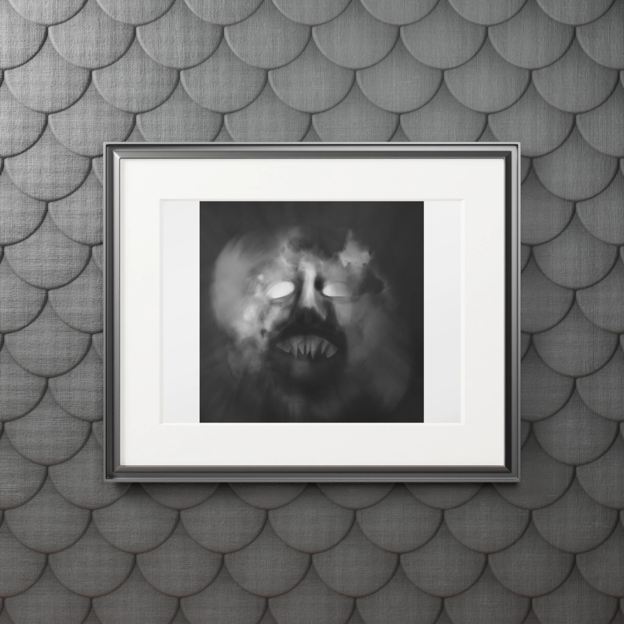 Succumb to the Darkness Fine Art Print with Passepartout Frame
