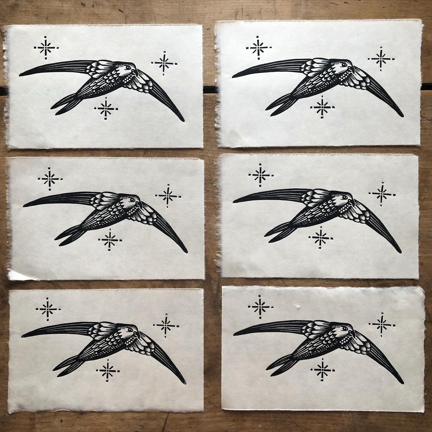 Im printing a bunch of swift minis for Mauersegler-Tag next week. 🐦🐦🐦
.
.
.
#linocut #printmaking #linoprint #wienliebe #wienstagram #wienneubau #neubauliebe #mauersegler #mauerseglertag #im7ten #swift #birds #birdlife #birdart #v&ouml;gel #wien #