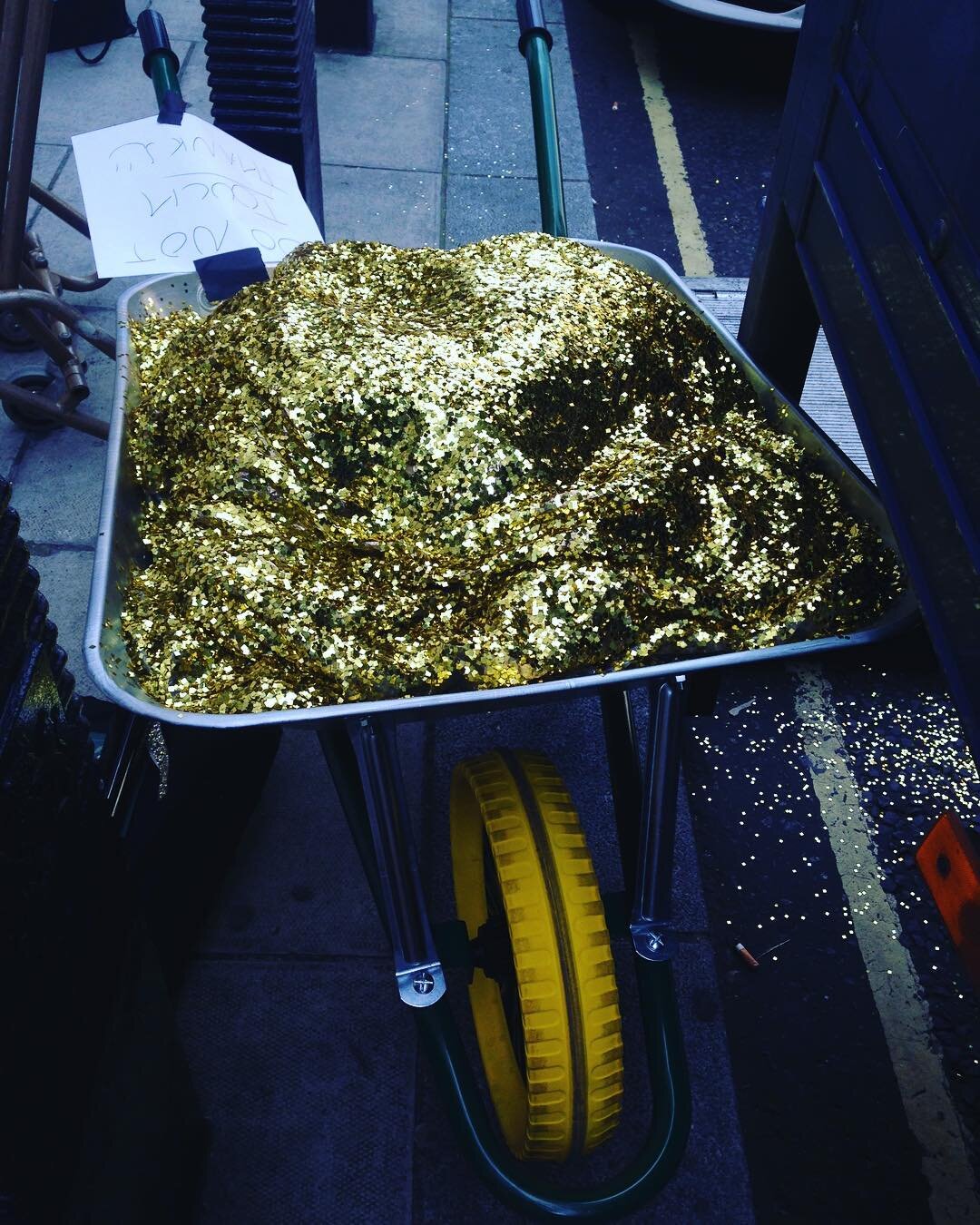 I need more glitter!! #tw #glitter #wheelbarrow