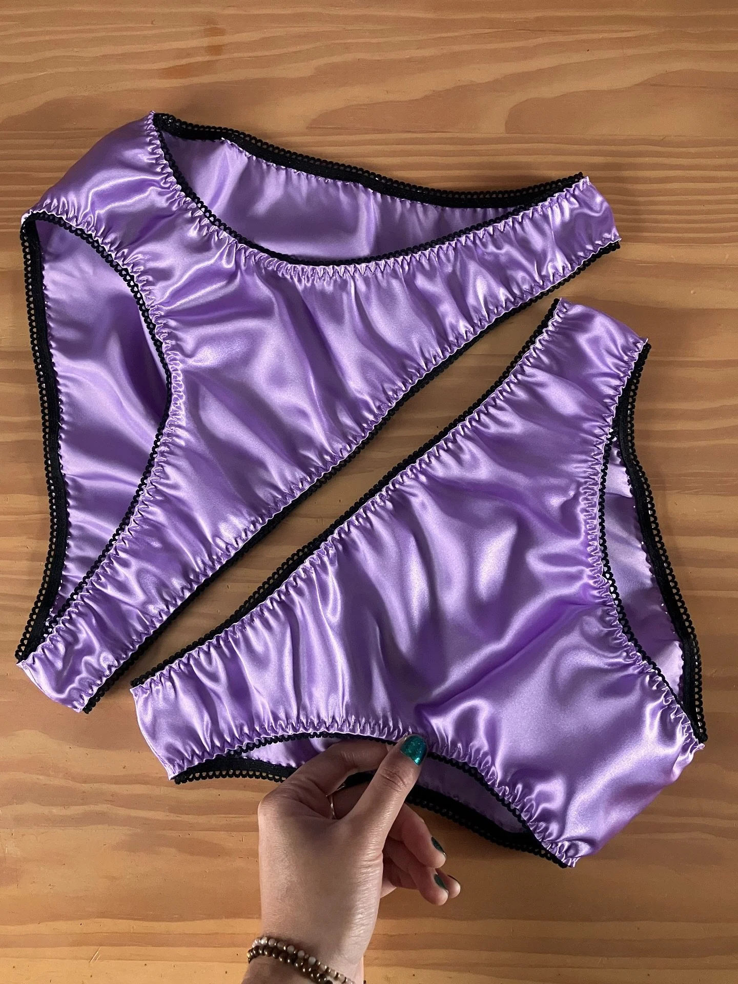 Lilac + lilac π
Classic fit and wider front fit are both available to order at naseebkaur.com. 
#lilaclingerie #purplepanties #satinpanties #pantiesforallgenders #satinlovers #naseebkaurlingerie