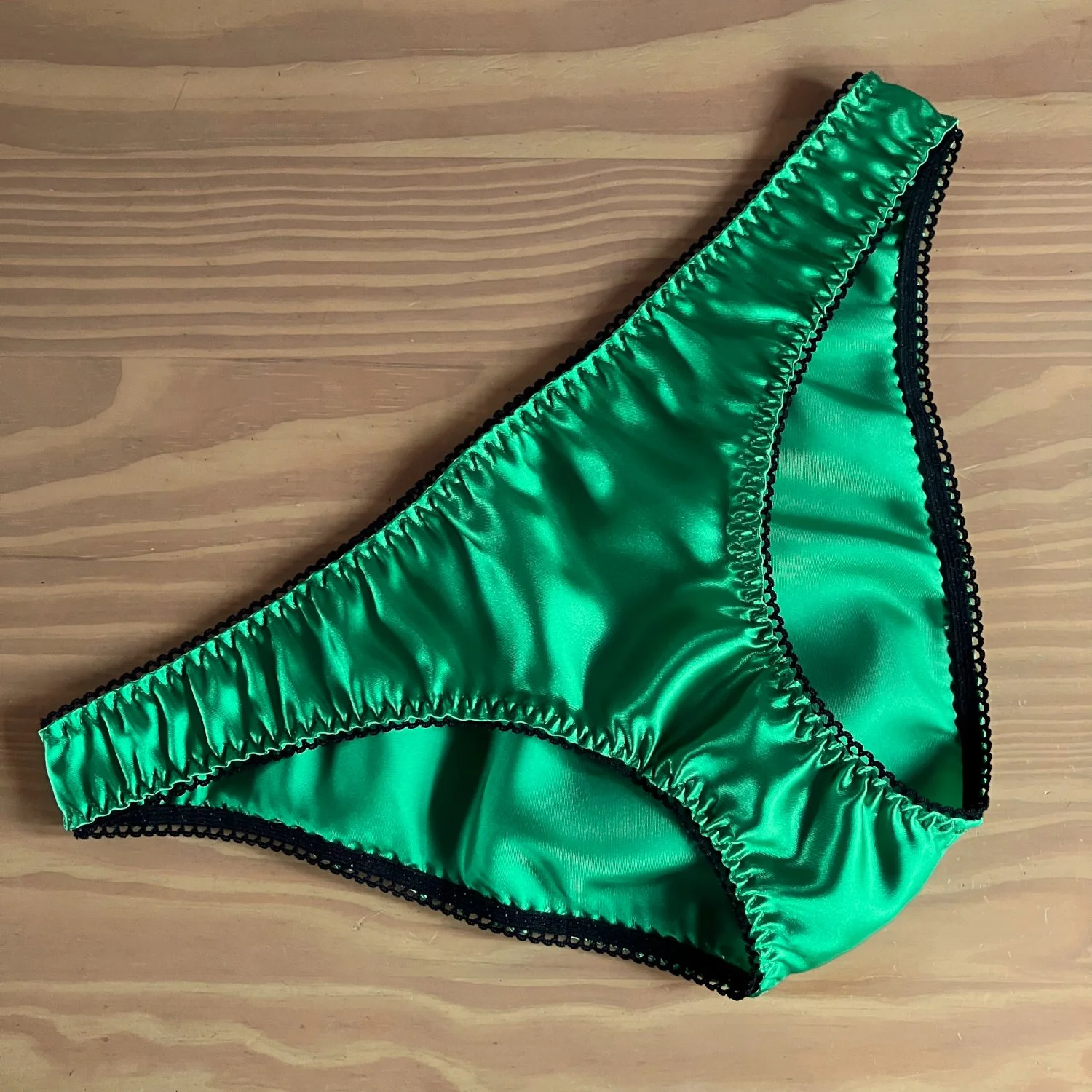 Emerald Green Satin Panties