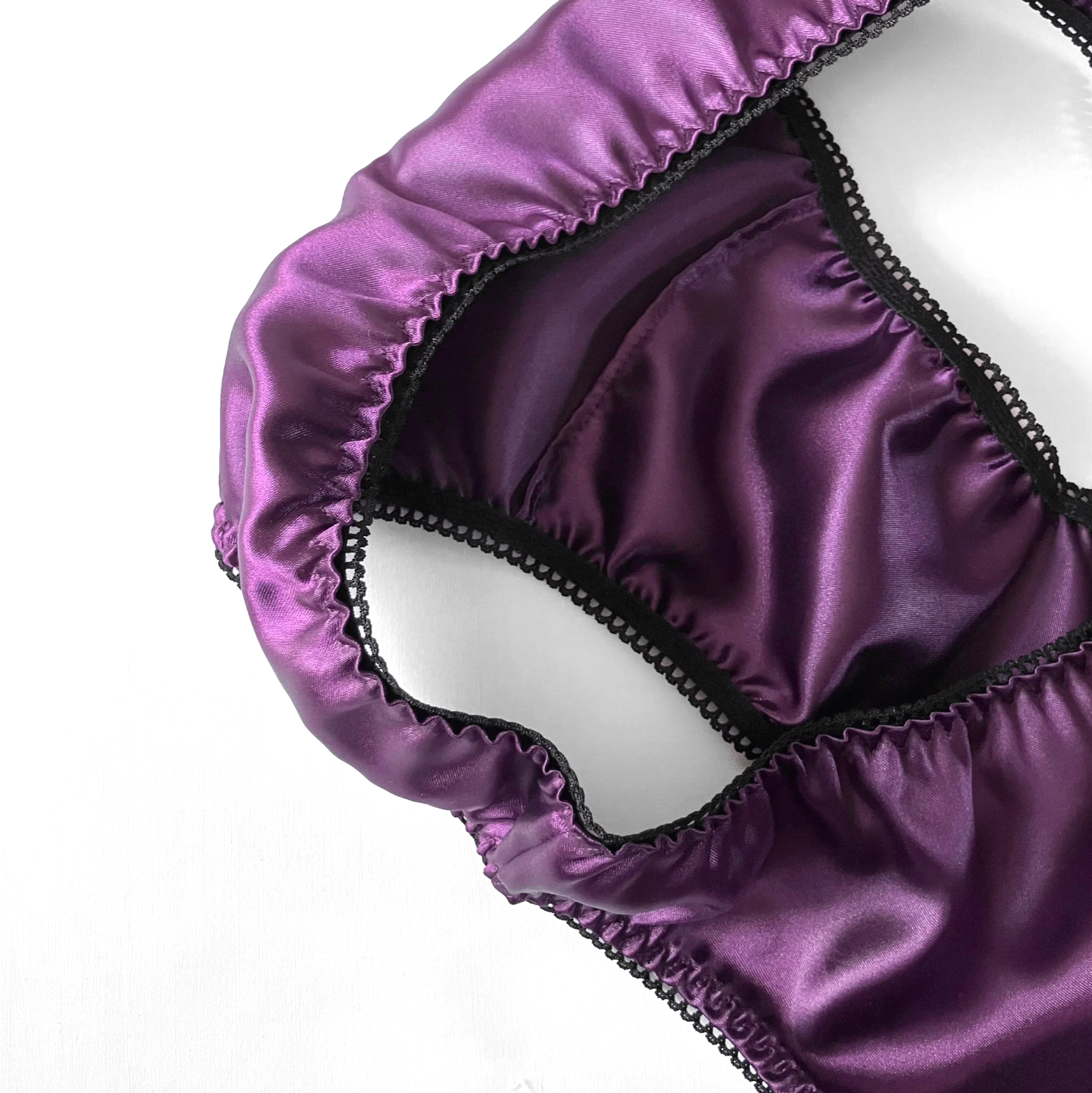 Aubergine Purple Satin Panties