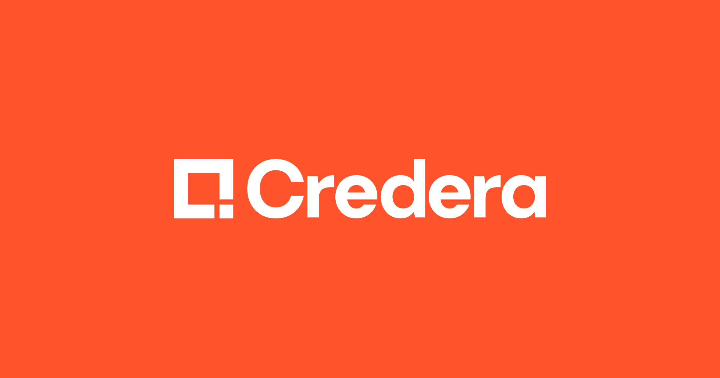 Orange background with white and bold text that reads 'Credera' and an icon of a report or document with a checkmark.