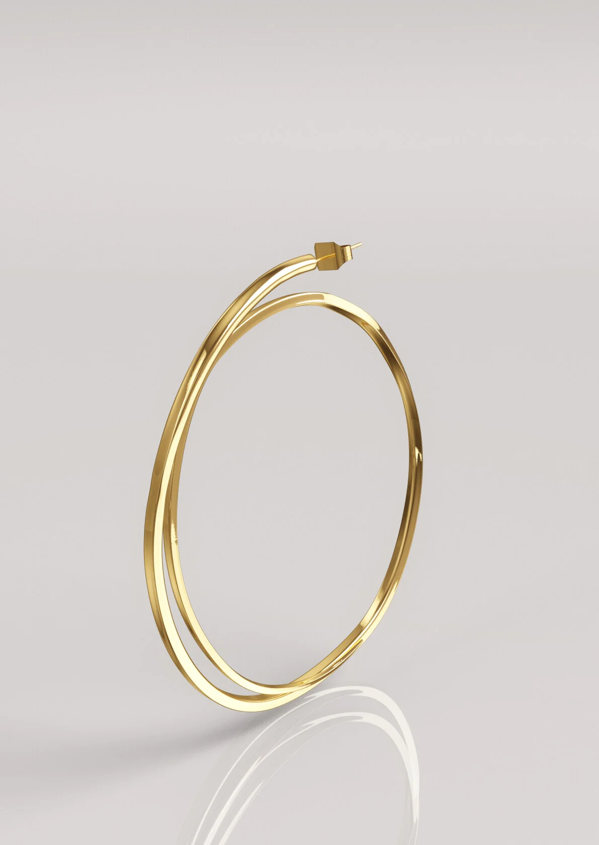hoop earring gold plated love nena jewelry amsterdam