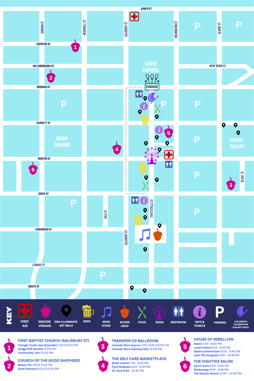 First Night Raleigh Event Map Events — Artsplosure