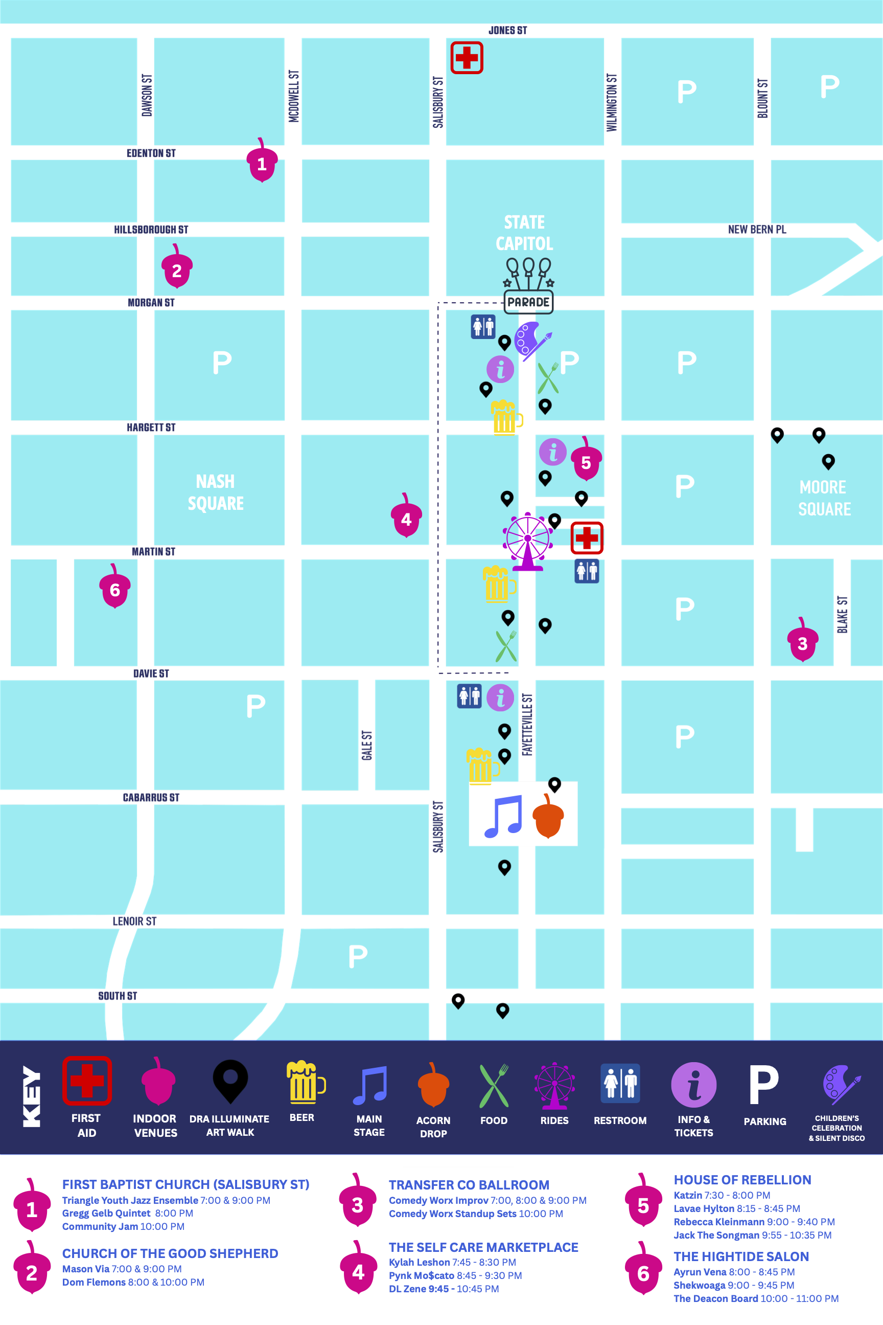 First Night Raleigh Map Events — Artsplosure
